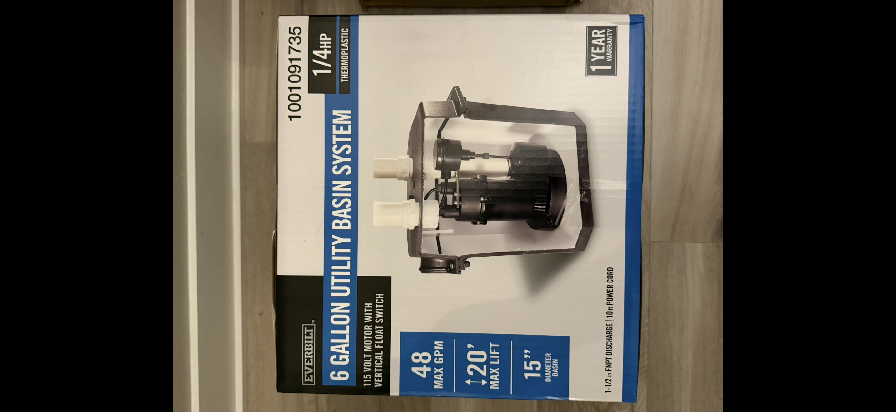 6 Gallon utility Basin System